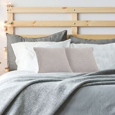 Patio Furniture Pillows Grey Decorative Outdoor Pillow，Suitable for Courtyard Garden, Sofa, Bedroom Pack of 2 Includes Pillow core and Pillowcase