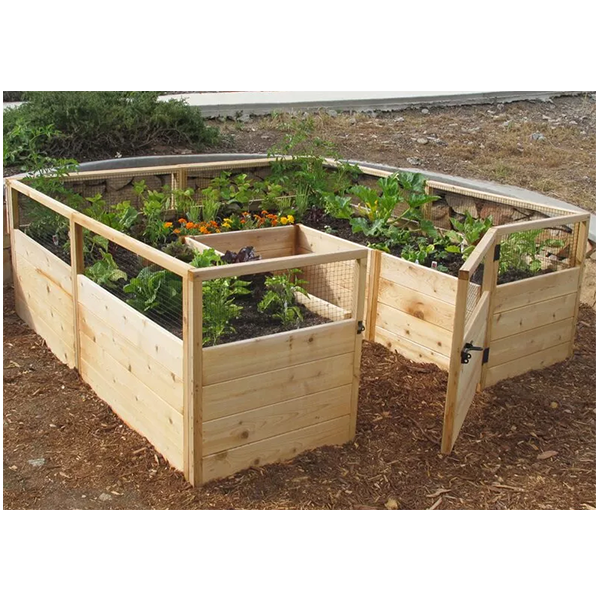 7,5 'X 8' GARTENBEET MIT HOLZRAHMEN ZU VERKAUFEN