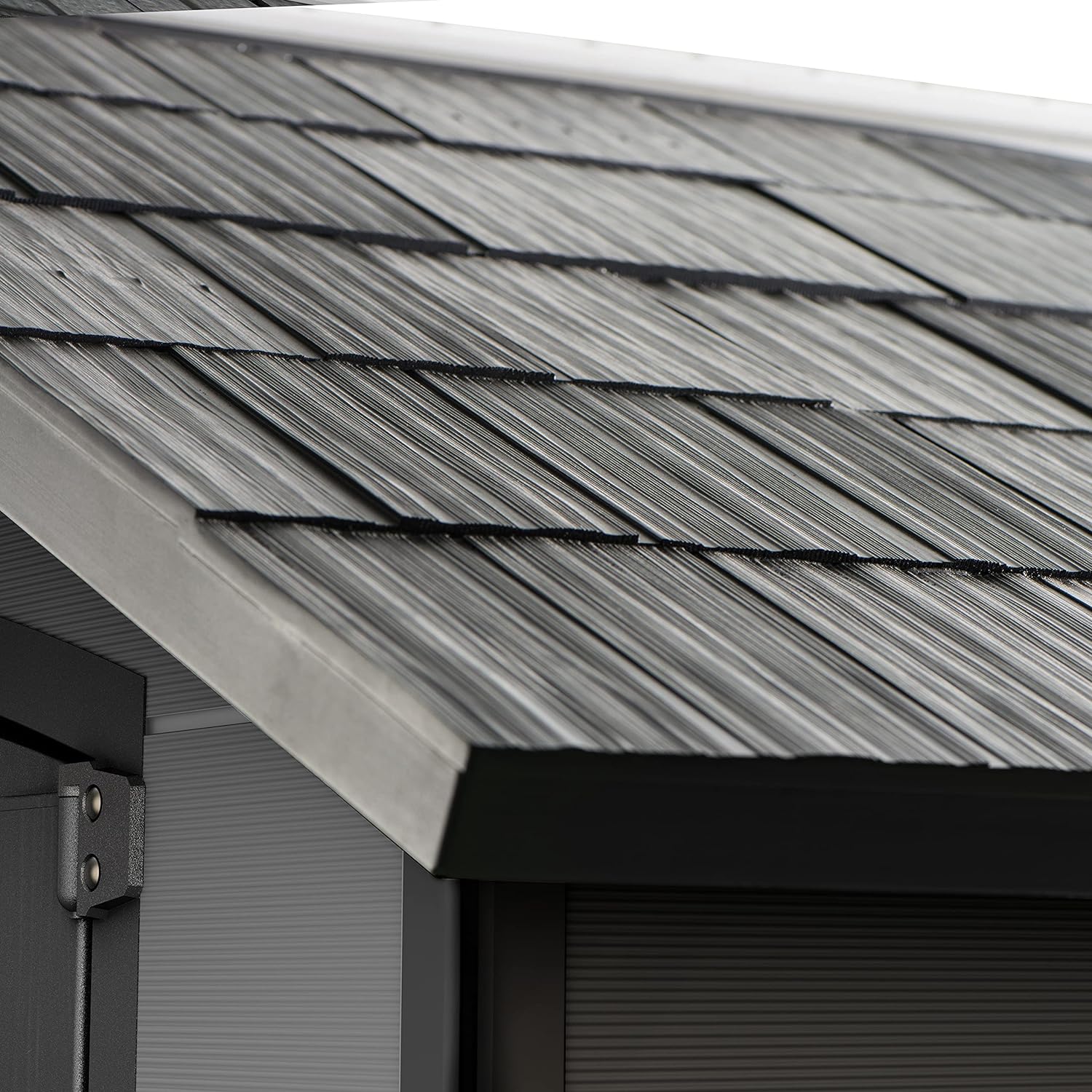 Keter Premier Apex Outdoor Garden Storage Shed, Grey, 7.5 x 7 ft