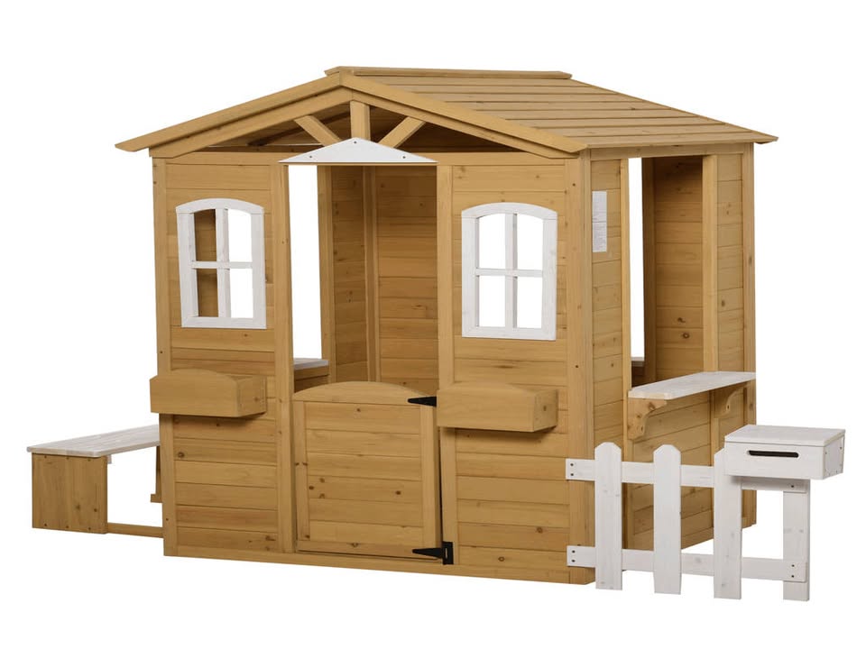 Outdoor Playhouse for Kids Wooden Cottage Pret