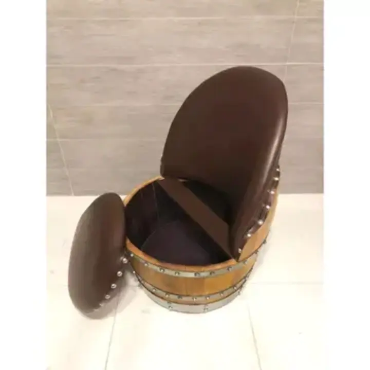 【Home&Garden】4 Chair Half Barrel Lounge Set