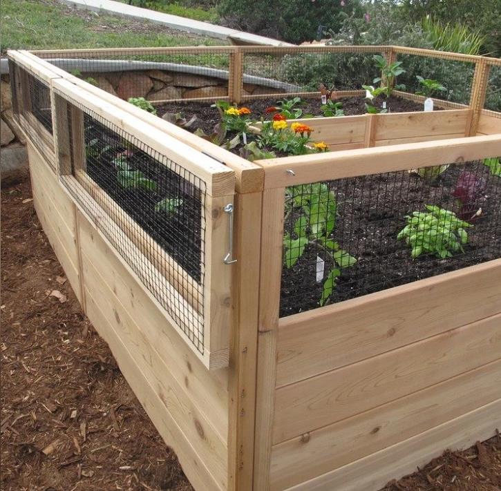 7.5 ft x 8 ft Wood Raised Garden Bed
