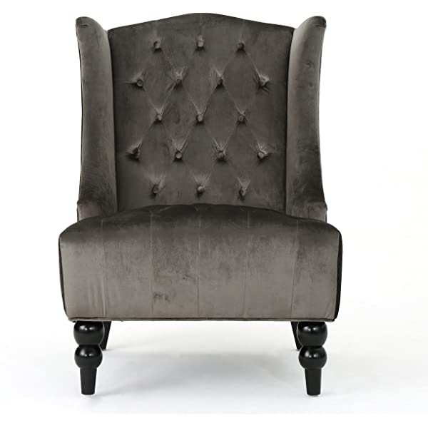Christopher Knight Home Toddman High-Back Fabric Club Chair, Dark Charcoal