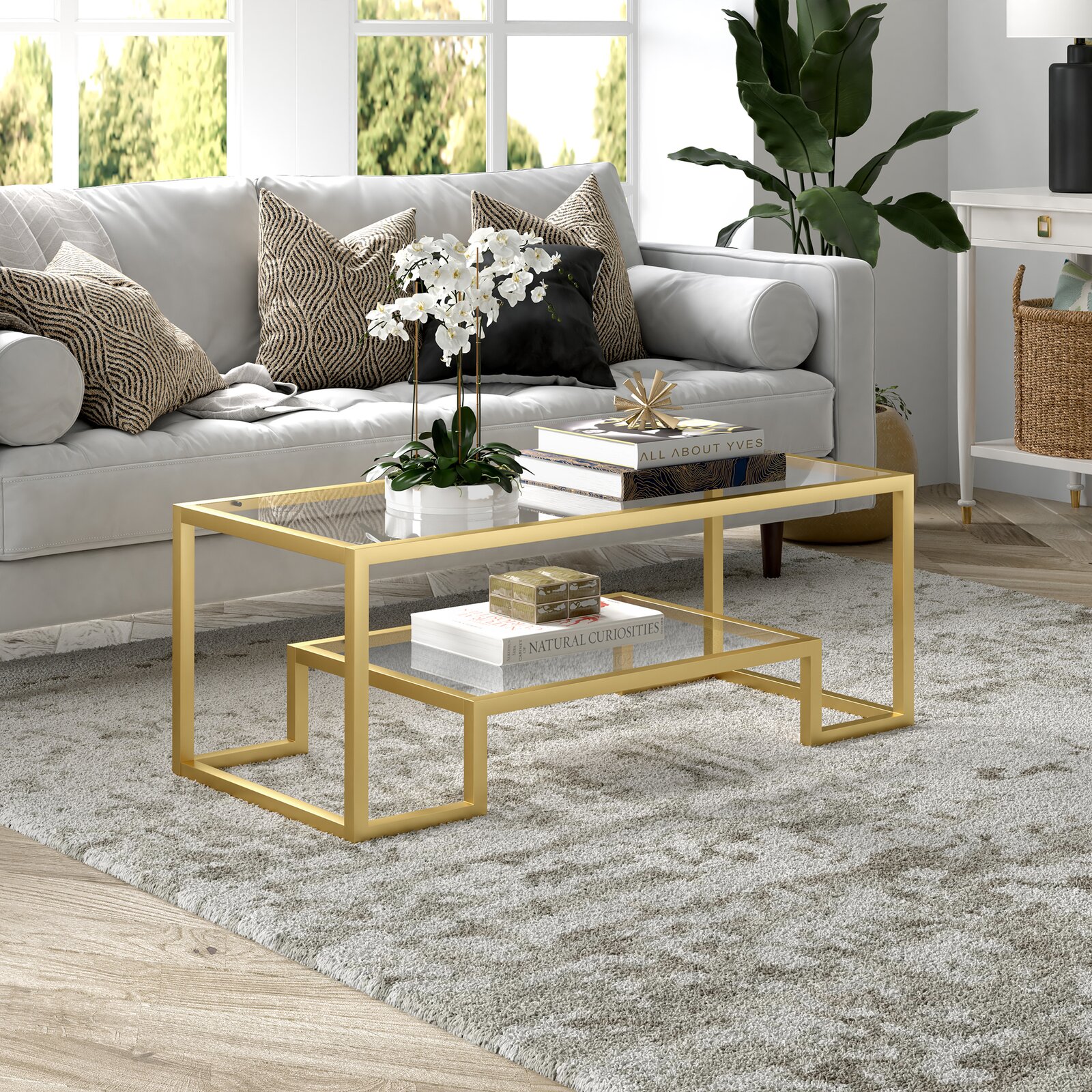 【Furniture】Shumake Frame Coffee Table with Storage